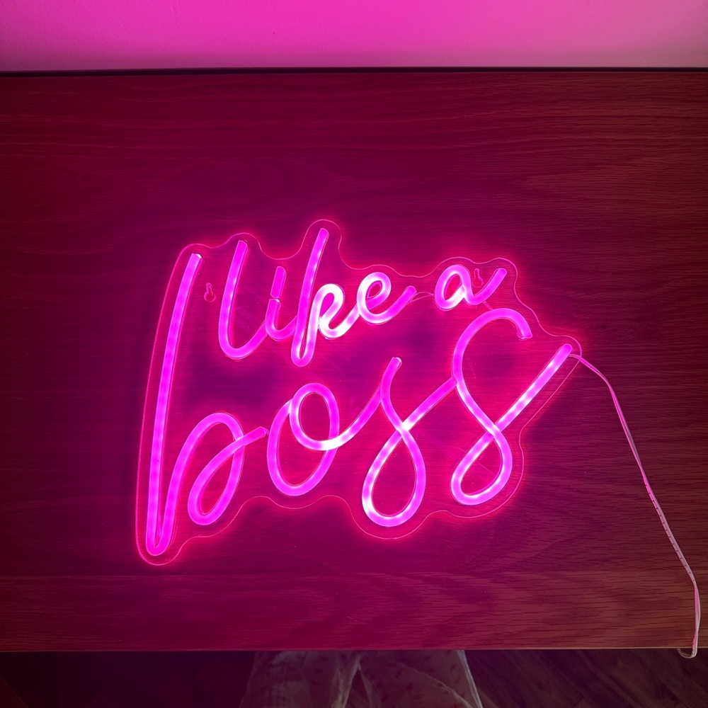LIKE A BOSS neon sign